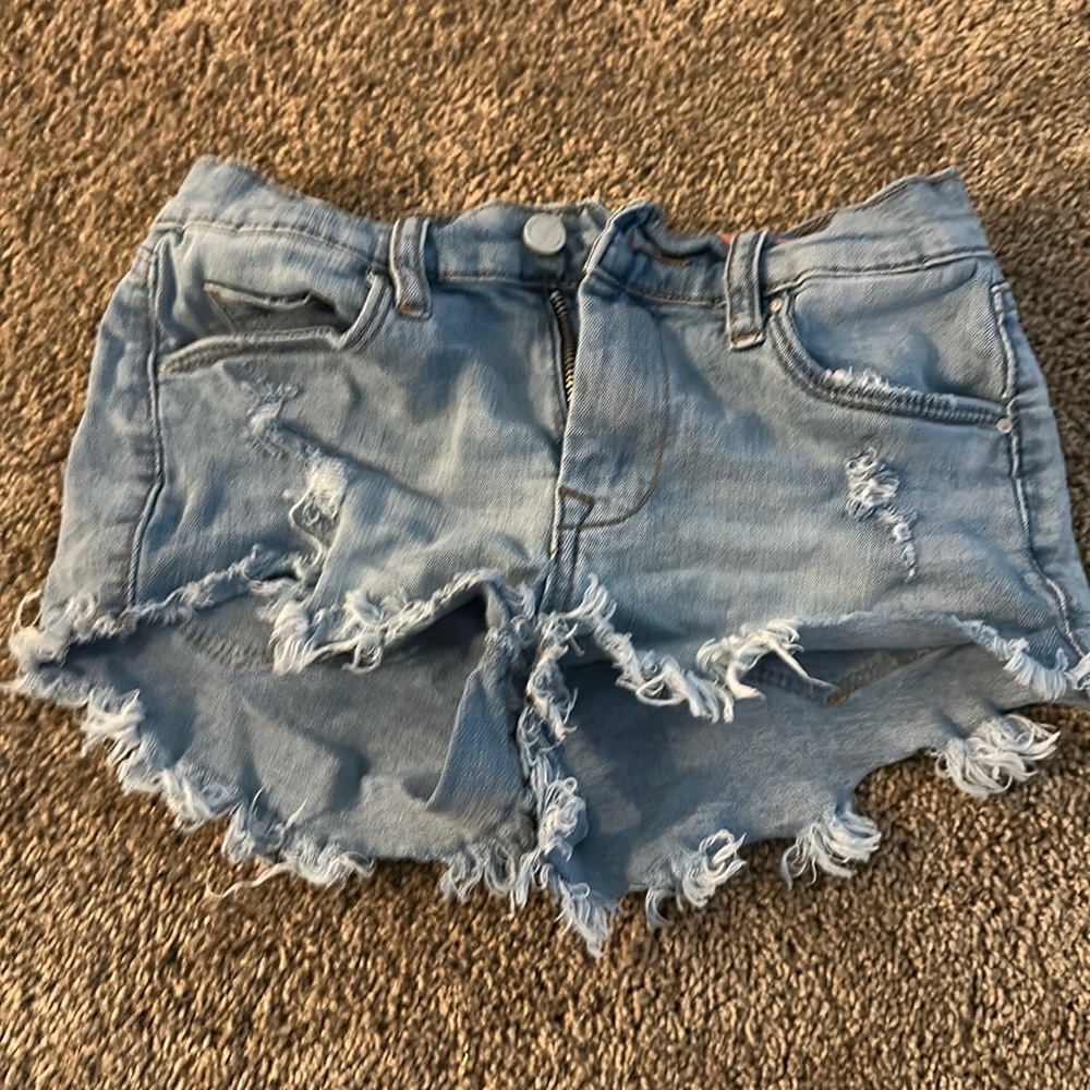 blue jean shorts